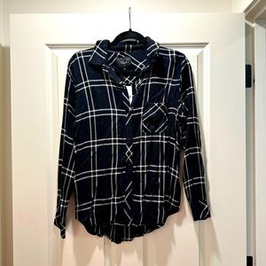 NWT Rails Hunter Plaid Shirt, Speckled Black, Women’s Size Small
